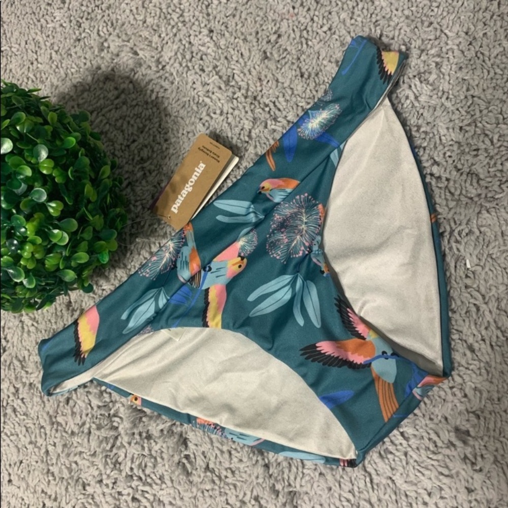 Patagonia Women's Tropical Print Bikini Bottom - Teal